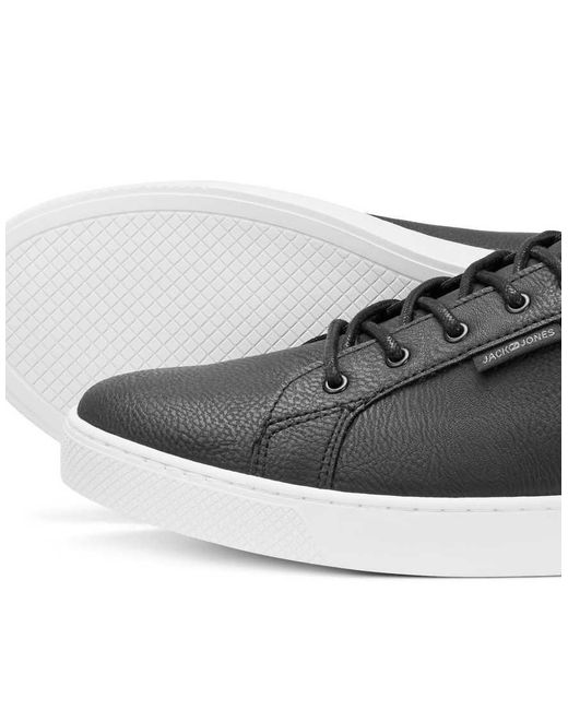 Jack & Jones Blue Faux Leather Sneakers for men
