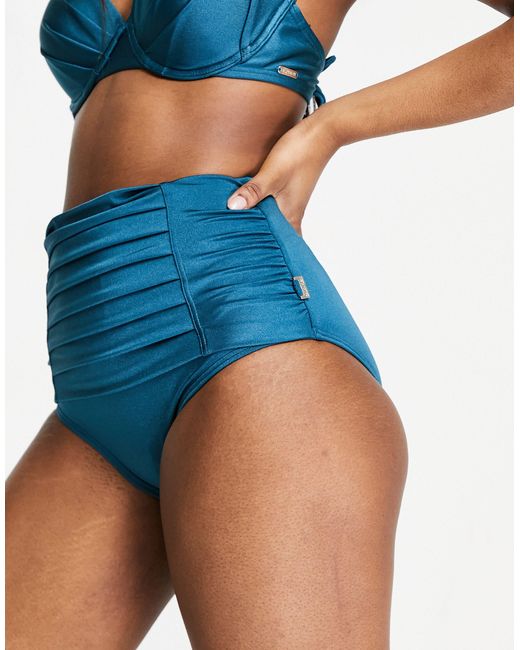 Calvin Klein Ck Swim High Waist Bikini Bottoms in Blue | Lyst Canada