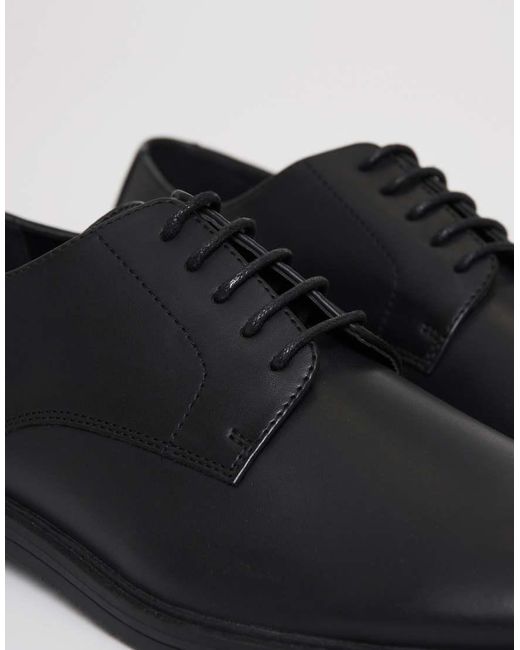 Threadbare Black Lace Up Smart Shoes for men