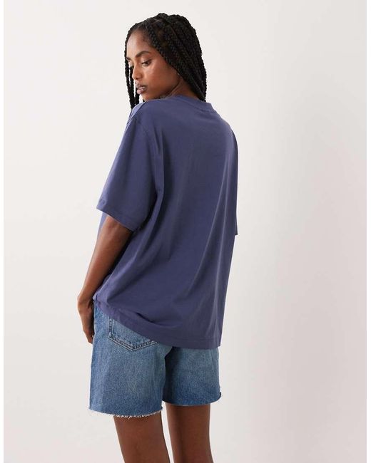 ASOS Blue Oversized T-shirt With Murcia Palm Tree Graphic