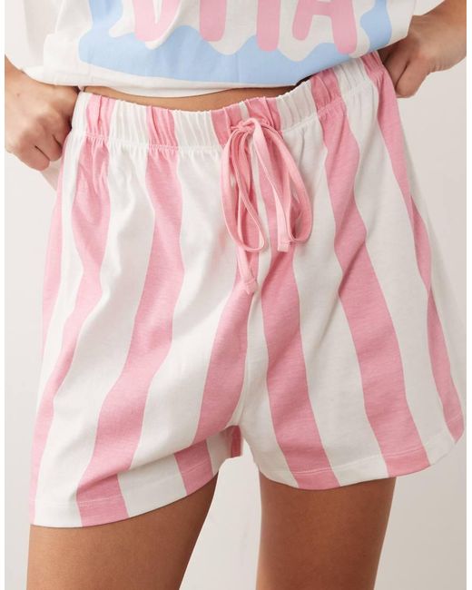 ASOS Pink Oversized Tee & Short Set
