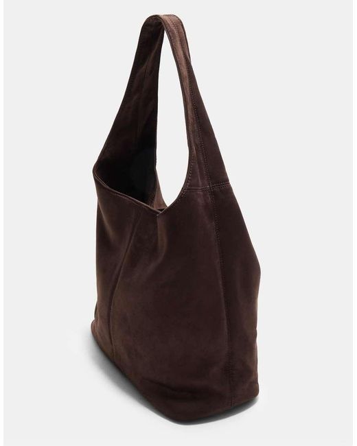 Stradivarius White Faux Suede Shoulder Bag