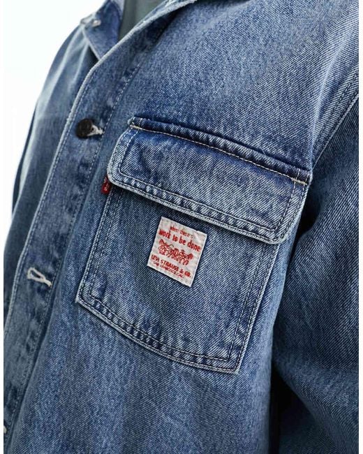Levi's Blue Broadway Engineer Denim Jacket for men