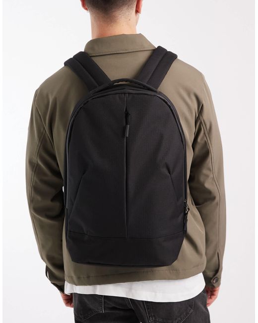 ASOS Black Ripstop Backpack for men