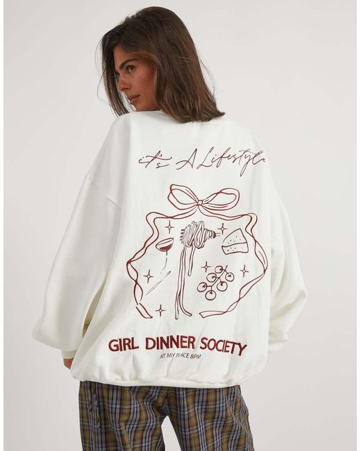 Skinnydip London Natural Girl Dinner Society Sweatshirt