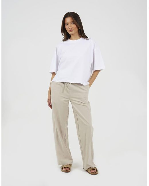 Brave Soul White Boxy Oversized Short Sleeve T-Shirt