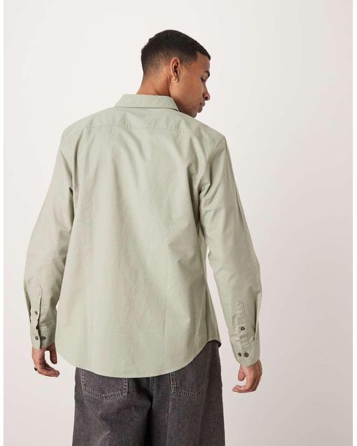 Calvin Klein Natural Long Sleeve Oxford Shirt for men