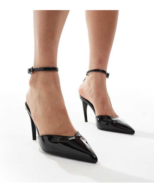 Glamorous Black Pointed Heeled Shoes