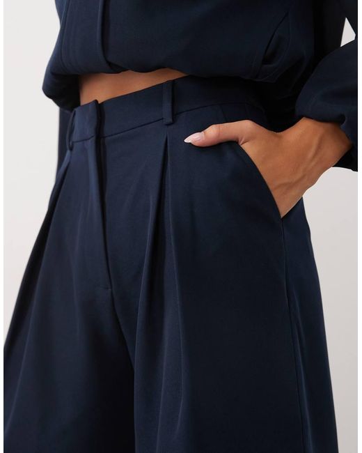 4th & Reckless Blue Tailored Longline Shorts