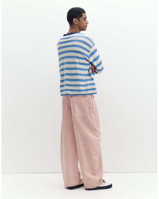 Pull&Bear Pink Barrel Jeans for men