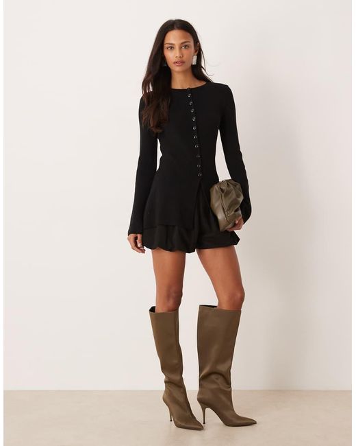 Nobody's Child Black Knitted Longline Cardigan