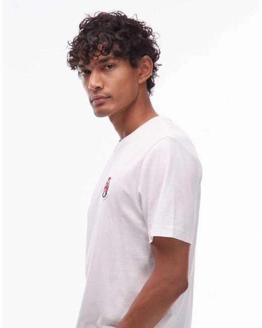 Tommy Hilfiger White Crest Logo T Shirt for men