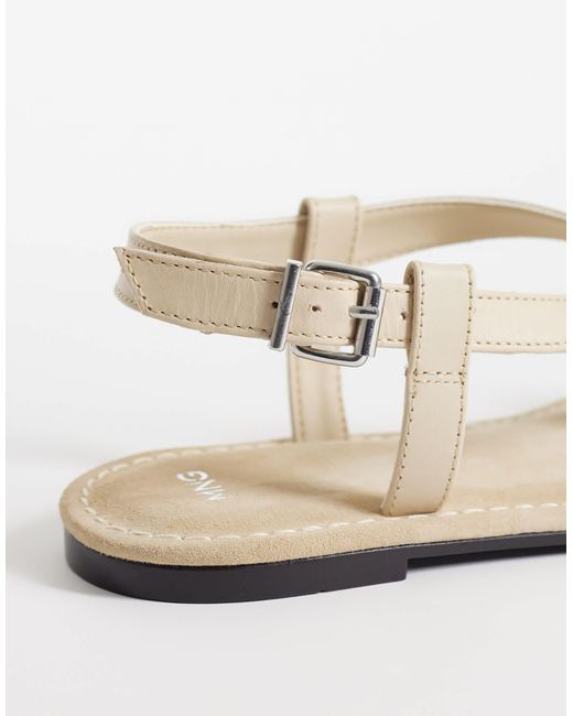 Mango White – flache sandalen