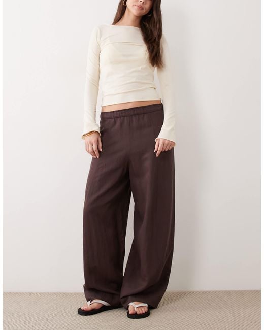 Mango Purple Relaxed Trouser