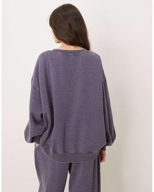 Free People Purple Intimately Fp Slow It Down Pull Over Sweatshirt