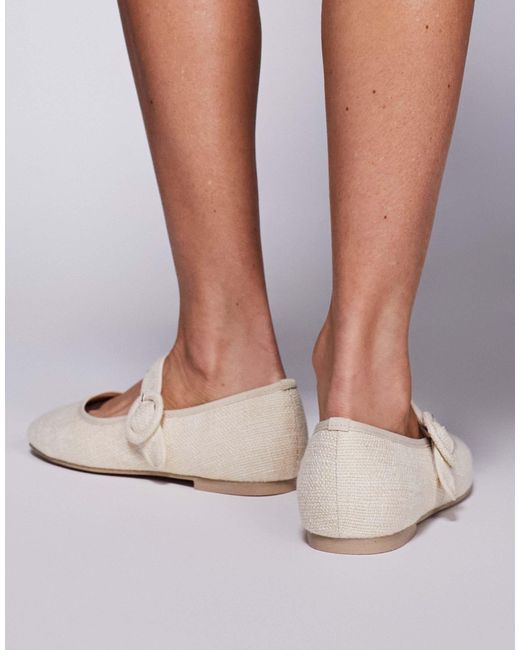 Public Desire Natural Griffin Mary Jane Ballet Flats