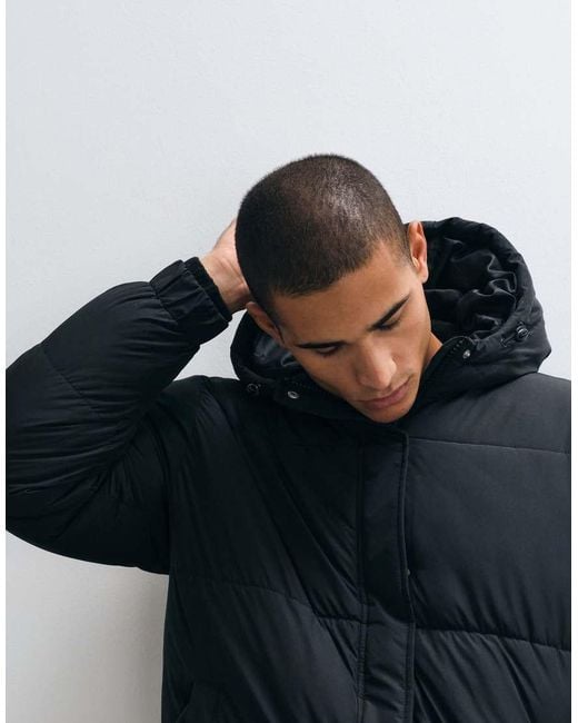 ASOS Gewatteerd Jack in het Blue voor heren