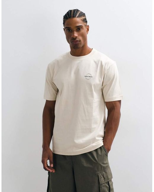 Parlez White T-Shirt With Graphic Back Print for men