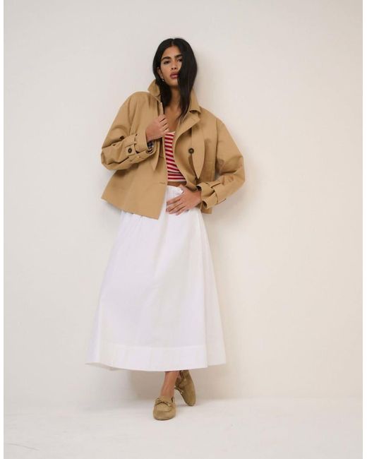 Nobody's Child Natural Camel Tie Trench Jacket