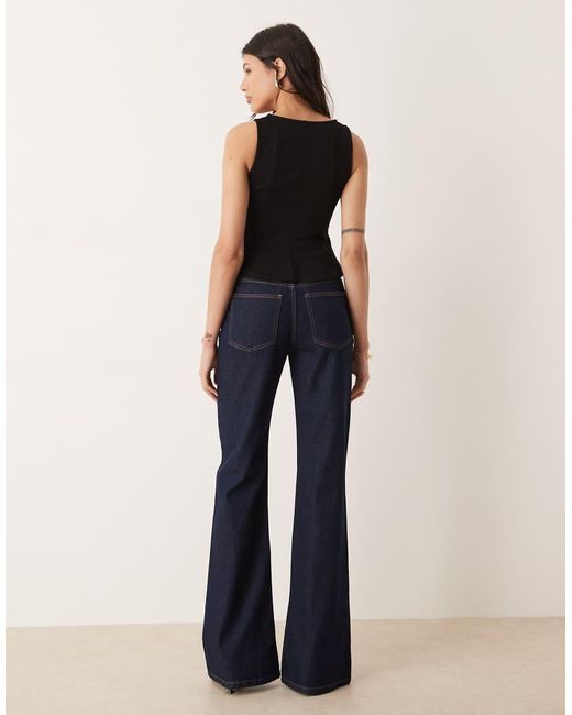 ASOS Blue Asos Design Tall Relaxed Flare Jean
