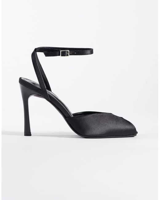 Public Desire White Petuni Peep Toe Sandals