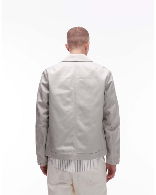 Giacca Minimal Color Talpa Con Colletto E Zip Sul Davanti di ARKET in White da Uomo