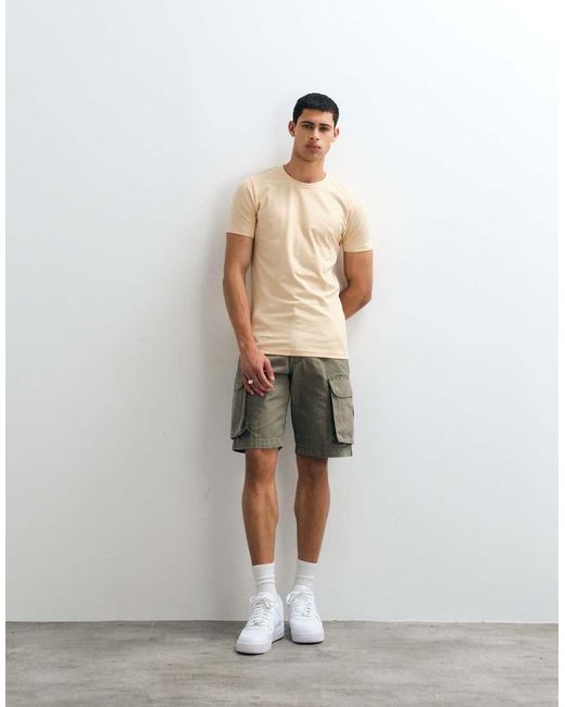 Jack & Jones Brown Muscle Fit T-shirt for men