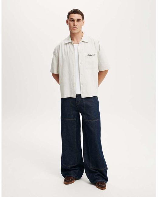 Cotton On White Ventura Short Sleeve Shirt for men