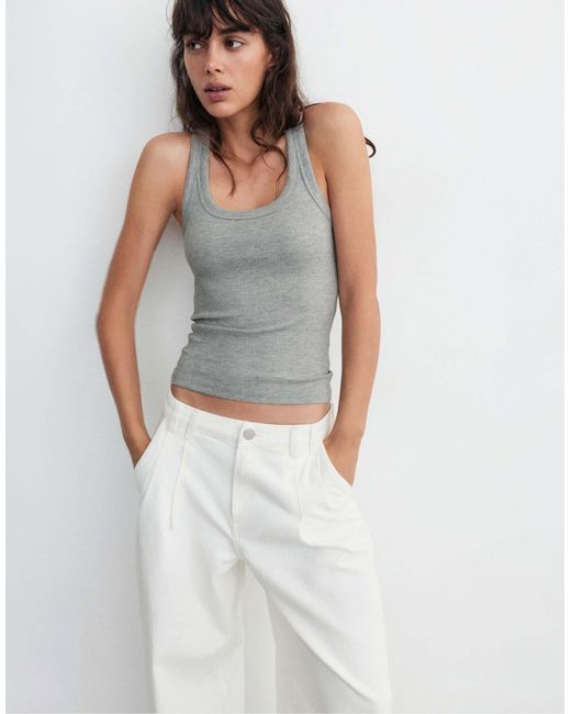 Pull&Bear White – basic-tanktop