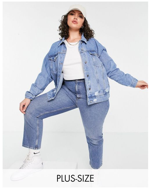 oversized denim jacket with rips