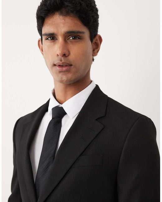 River Island Black Slim Suit Jacket for men