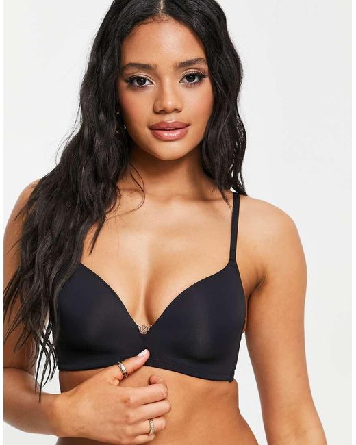 DORINA Black Fili Nylon Blend Wireless T-shirt Bra