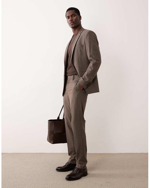 Mango Brown Tailored Blazer for men