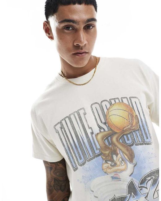 PRNT Gray Space Jam Taz Relaxed T-Shirt