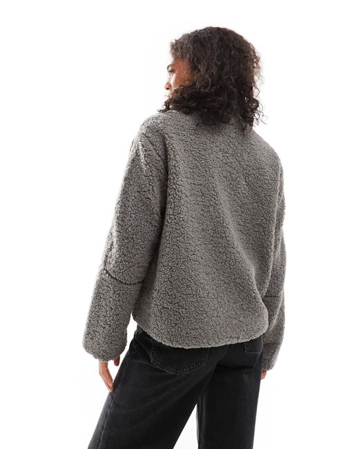 Threadbare Gray Borg Zip Through Jacket