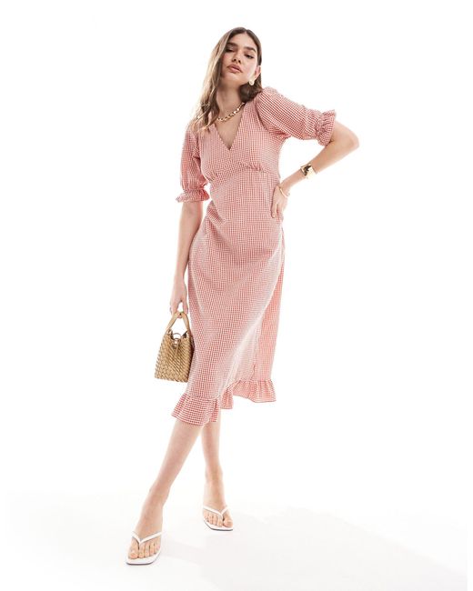 Nobody's Child Pink Exclusive Delilah Midi Dress