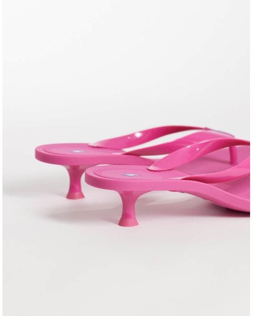 Polo Ralph Lauren Pink Polo Play Kitten Heel Thong Sandal