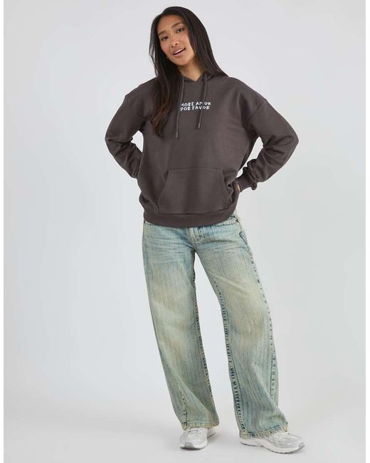 Custard Gray More Amor Por Favour Hoodie