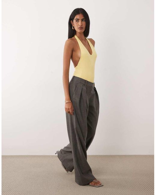 ASOS Yellow Polyamide Scoop Bodysuit