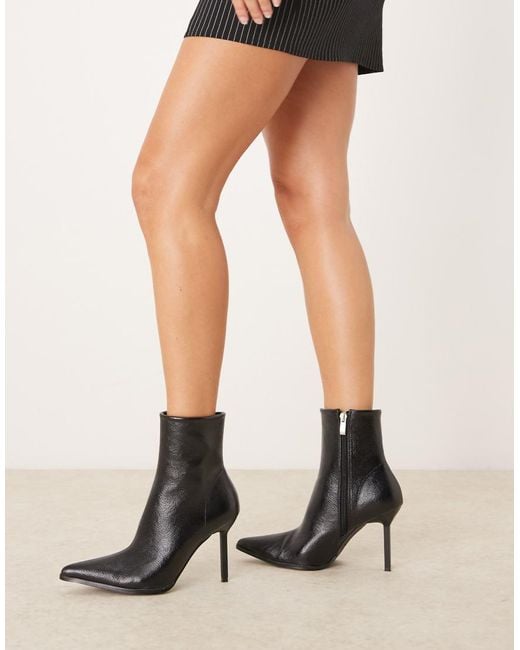 Raid Black Elvio Heeled Ankle Boots