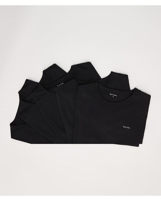 Paul Smith Black 5 Pack Regular Fit T-shirt for men