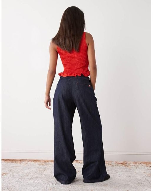 Collusion Blue Wide Leg Chambray Denim Jean