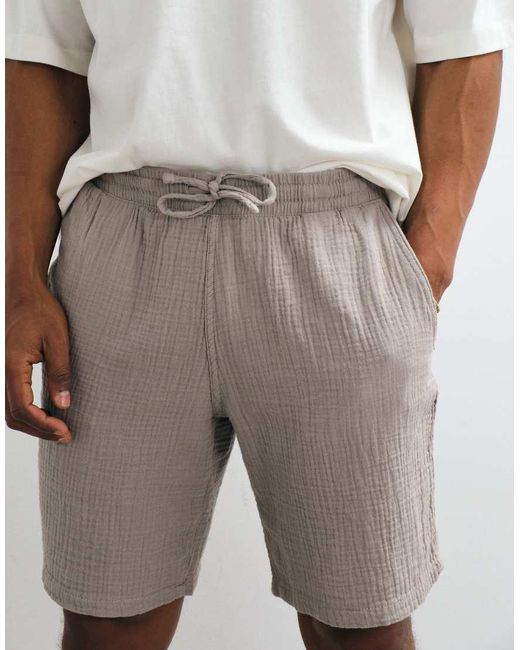 Jack & Jones White Textured Shorts for men