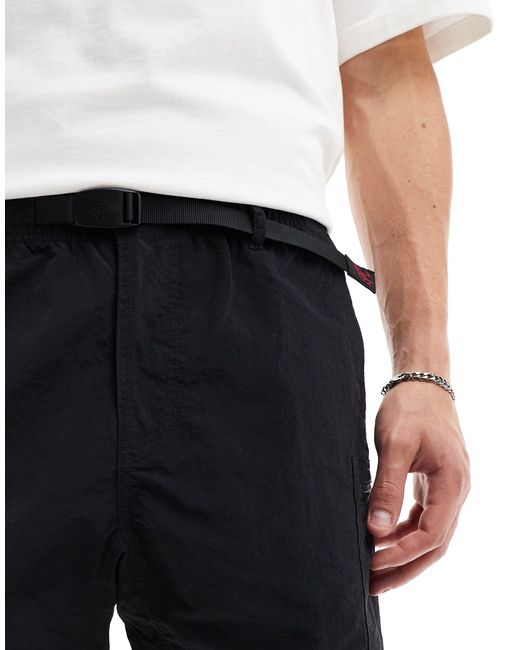 Gramicci Black Cotton Utility Shorts for men
