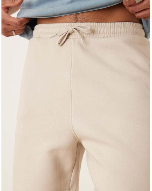Pantaloncini Basic Slim Di Media Lunghezza Color Pietra di ASOS in Blue da Uomo