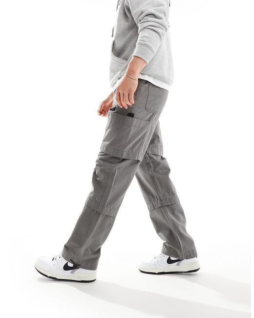 Pantalon cargo décontracté à empiècements ASOS pour homme en coloris Gray