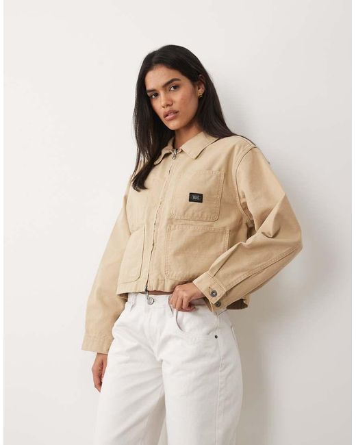 Chaqueta De Pelo Alto En-Blanco Vans de color Natural