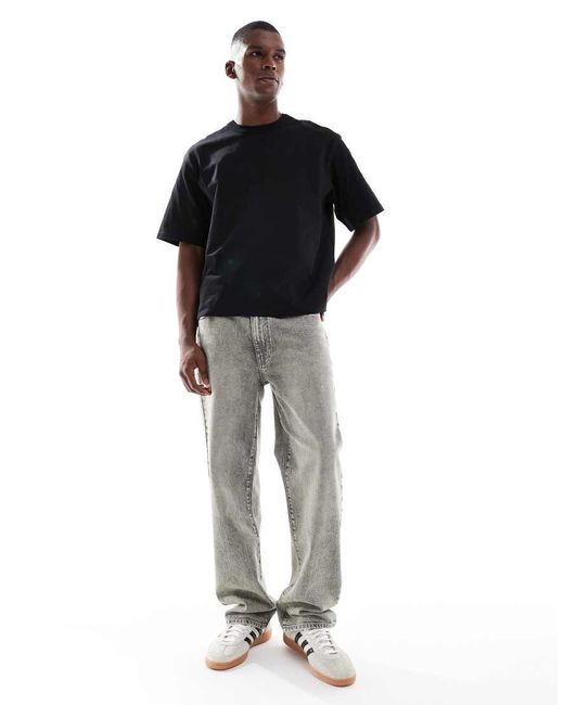 Camiseta Corta Negra Extragrande De Jack & Jones de hombre de color Black