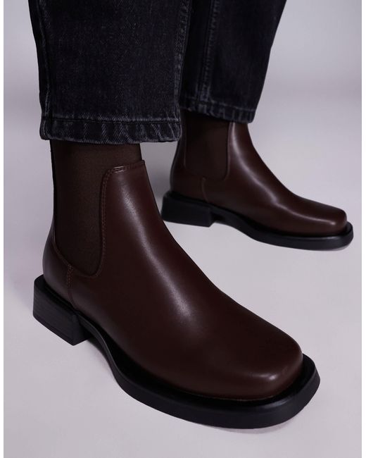 SIMMI Black Simmi London Duff Low Ankle Chelsea Boots