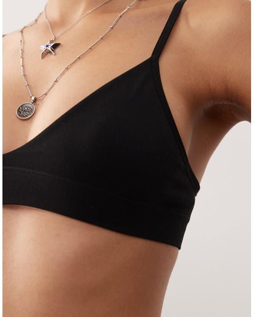 Weekday Blue Soft Seamless Triangle Bra